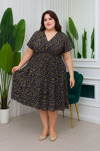 Picture of CURVY GIRL CHIFFON DRESS